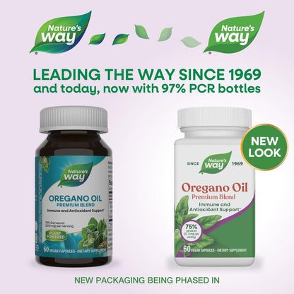 Nature's Way Oregano Oil Premium Blend – Immununterstützung* – Vegan – 60 Kapseln