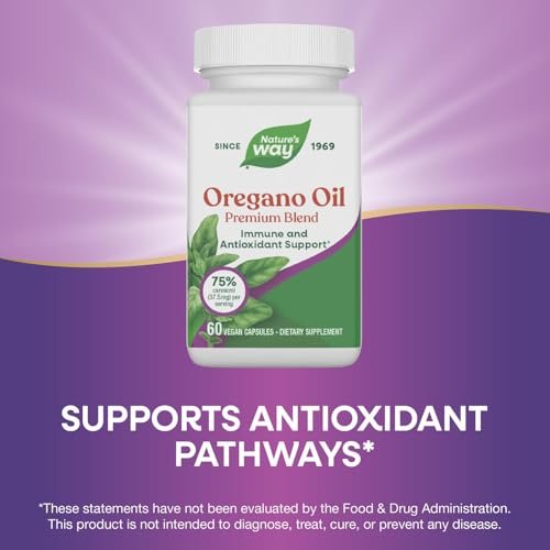 Nature's Way Oregano Oil Premium Blend – Immununterstützung* – Vegan – 60 Kapseln