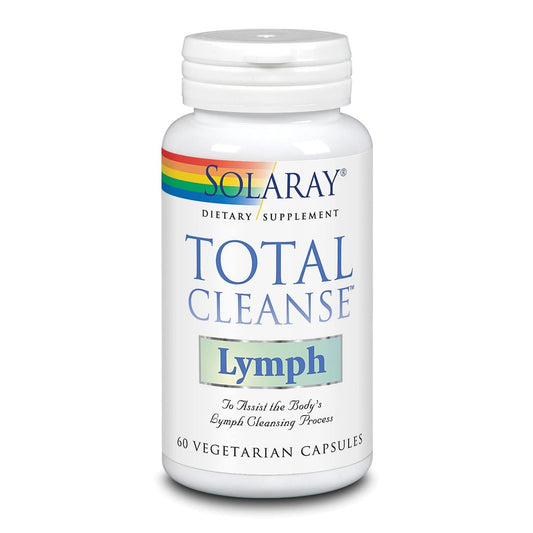 SOLARAY Total Cleanse Lymph – Kräuterkomplex für das Lymphsystem – mit Ingwerwurzel, Echinacea, Yerba Mate, Klettenwurzel, Rotklee, Gotu Kola und Rosskastanie – 60 VegCaps, 30 Portionen