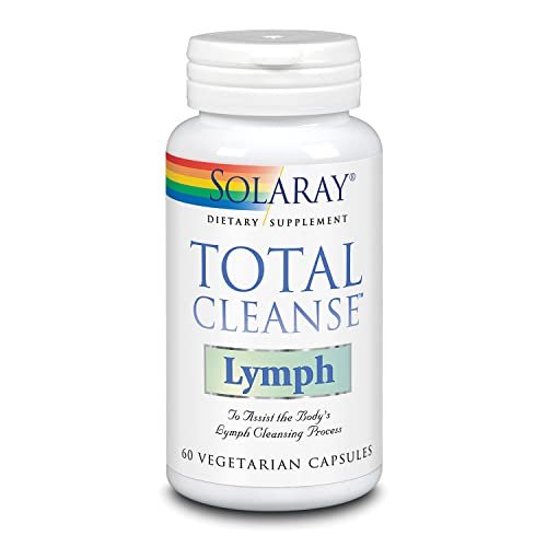 SOLARAY Total Cleanse Lymph – Kräuterkomplex für das Lymphsystem – mit Ingwerwurzel, Echinacea, Yerba Mate, Klettenwurzel, Rotklee, Gotu Kola und Rosskastanie – 60 VegCaps, 30 Portionen