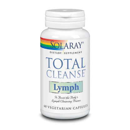 SOLARAY Total Cleanse Lymph – Kräuterkomplex für das Lymphsystem – mit Ingwerwurzel, Echinacea, Yerba Mate, Klettenwurzel, Rotklee, Gotu Kola und Rosskastanie – 60 VegCaps, 30 Portionen