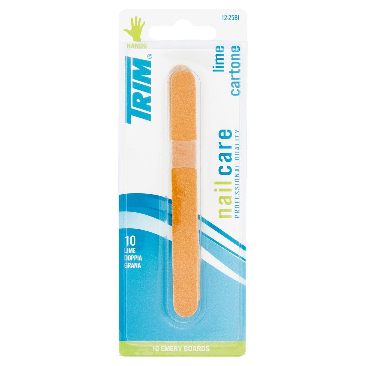 Trim Nagelfeilen, 10 Stück – Orangefarbene Feilen für Natürliche und Künstliche Nägel