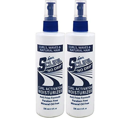Lusters S-Curl Activator/Moisturizer No Drip 8 Unzen (235 ml) (2er-Pack) - Feuchtigkeitsspray für Locken