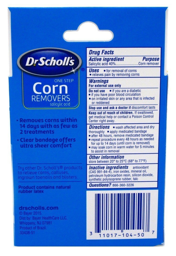Dr. Scholls Hühneraugen-Entferner Maximum Stärke, 6 Stück (Packung mit 2) - Effektive Hornhaut- und Hühneraugen-Pflaster