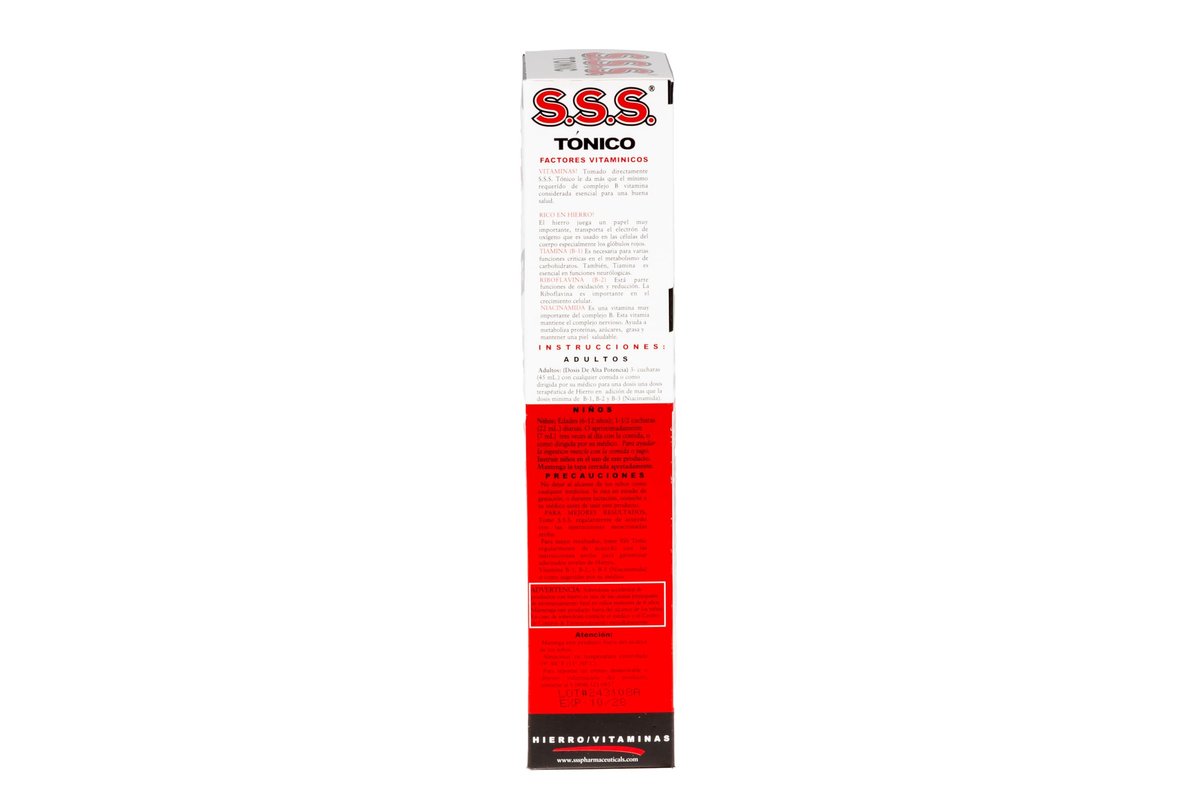 S.S.S. Tonic – Hochdosiertes Eisenpräparat mit B1, B2, B3 Vitaminen – 600 ml Flüssigformel für Energie, Vitalität & Wohlbefinden – Leicht einzunehmen, eisenreich, hergestellt in USA, für Frauen & Männer