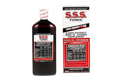 S.S.S. Tonic – Hochdosiertes Eisenpräparat mit B1, B2, B3 Vitaminen – 600 ml Flüssigformel für Energie, Vitalität & Wohlbefinden – Leicht einzunehmen, eisenreich, hergestellt in USA, für Frauen & Männer