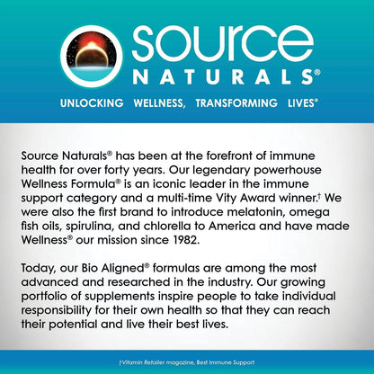 Source Naturals Wellness Formula – Bio-Aligned Vitamine & Kräuter für Immunsystem Unterstützung – 60 Kapseln