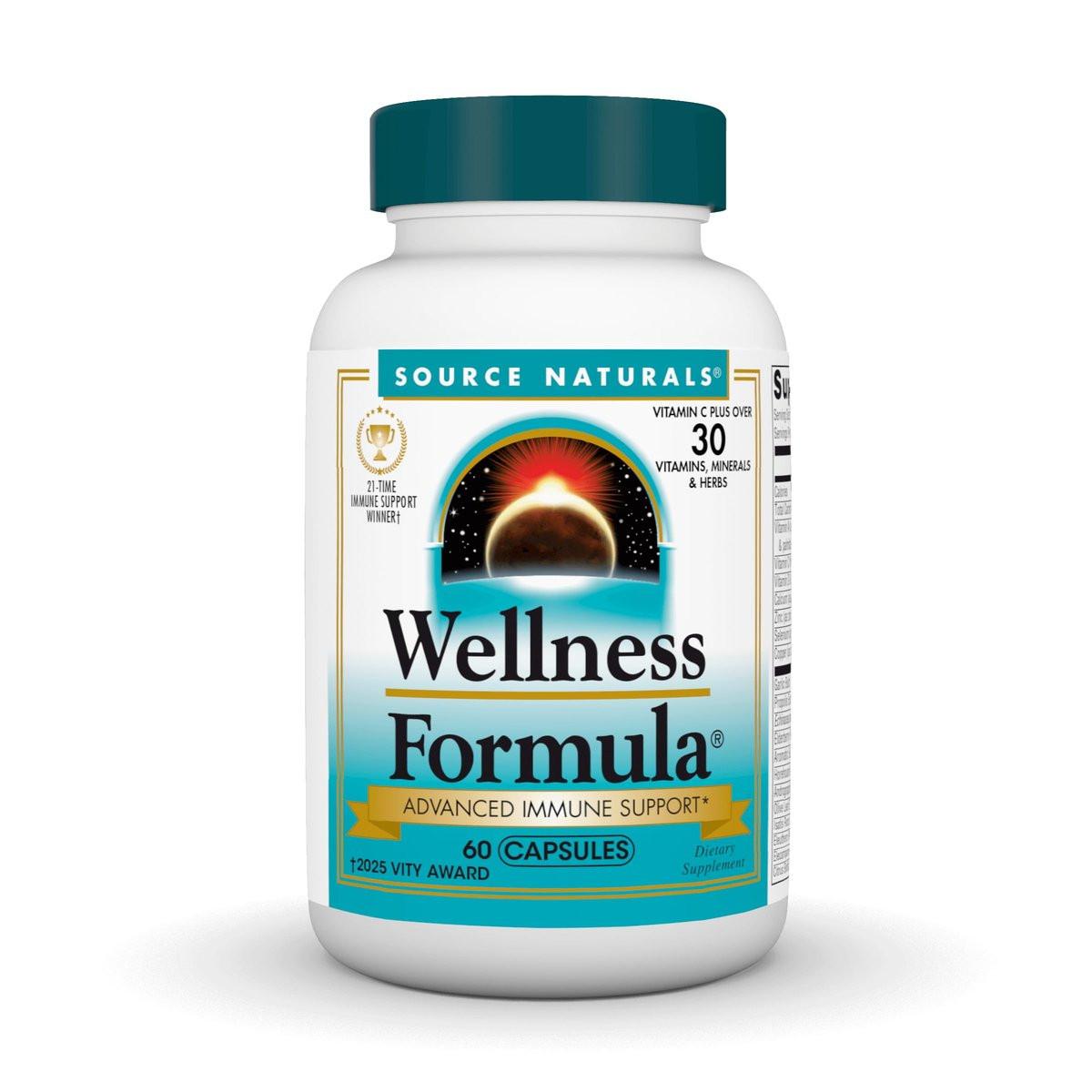 Source Naturals Wellness Formula – Bio-Aligned Vitamine & Kräuter für Immunsystem Unterstützung – 60 Kapseln