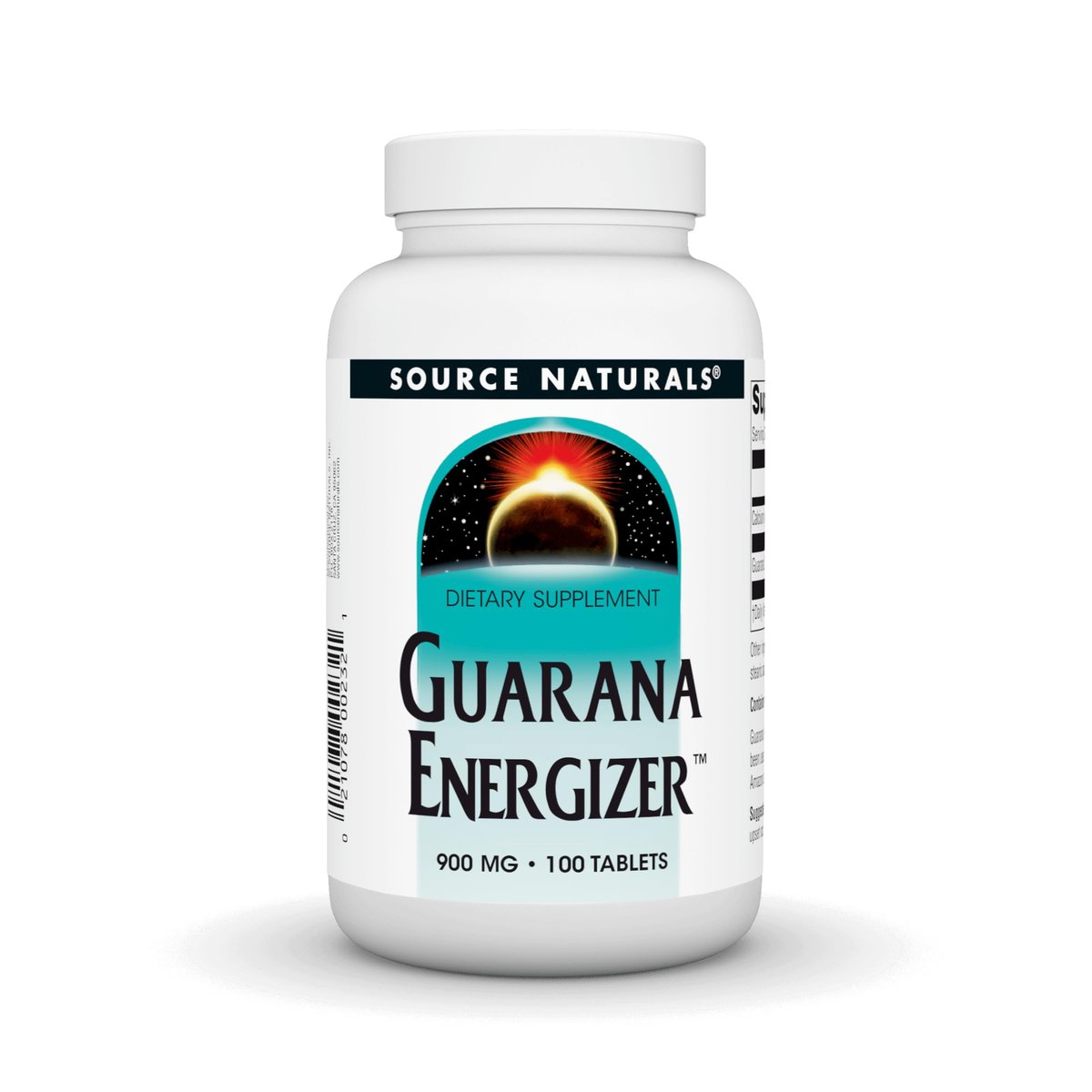 Source Naturals Guarana Energizer – 900 mg, 100 Tabletten – Pflanzlicher Energie-Booster mit Koffein