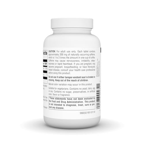 Source Naturals Guarana Energizer – 900 mg, 100 Tabletten – Pflanzlicher Energie-Booster mit Koffein