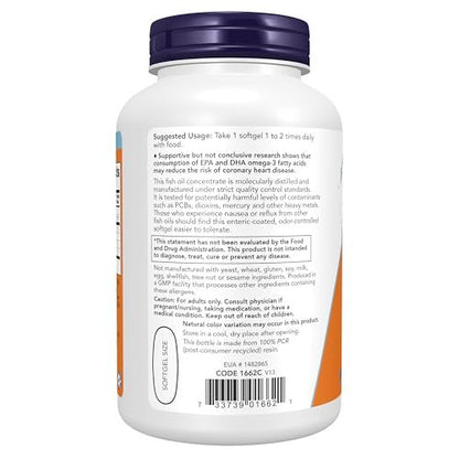 NOW Foods Ultra Omega-3 – 180 magensaftresistente Weichkapseln, molekular destilliert