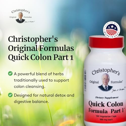 Christopher's Original Formulas Quick Colon Part 1 – Unterstützung für die Darmgesundheit, 100 pflanzliche Kapseln