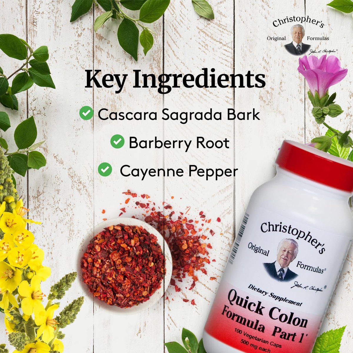 Christopher's Original Formulas Quick Colon Part 1 – Unterstützung für die Darmgesundheit, 100 pflanzliche Kapseln