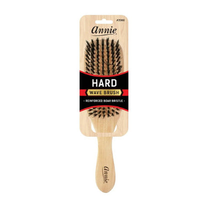 Annie Hard Wave Boar & Nylon Bristle Brush Hellbraun - Professionelle Haarbürste für alle Haartypen