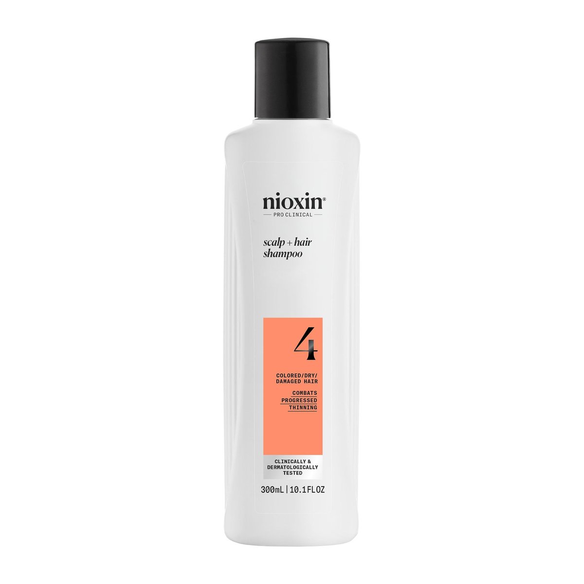 Nioxin System 4 Shampoo für coloriertes oder geschädigtes Haar mit fortgeschrittenem Haarausfall | mit Niacinamid und Biotin | 300 ml