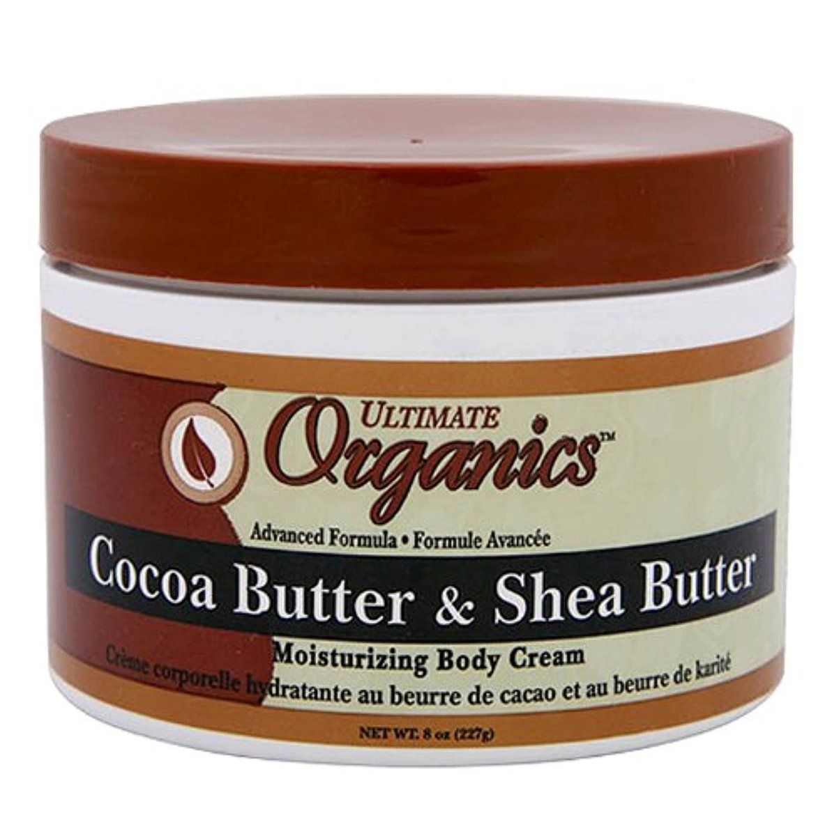 Ultimate Organic Kakaobutter & Sheabutter – 227 g Glas – Intensiv pflegende Körperbutter für trockene & empfindliche Haut