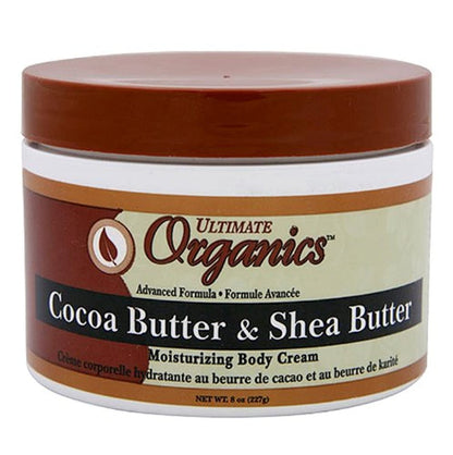Ultimate Organic Kakaobutter & Sheabutter – 227 g Glas – Intensiv pflegende Körperbutter für trockene & empfindliche Haut