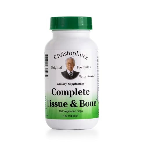 Christopher's Original Formulas Complete Tissue & Bone Formula – 100 Veg Kapseln | Pflanzliche Unterstützung für Knochen und Bindegewebe
