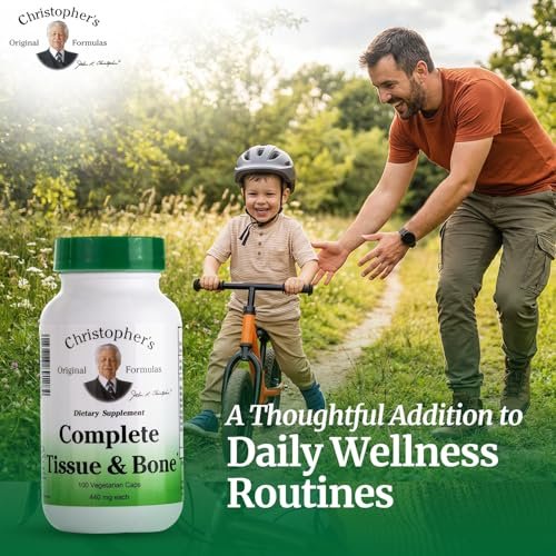 Christopher's Original Formulas Complete Tissue & Bone Formula – 100 Veg Kapseln | Pflanzliche Unterstützung für Knochen und Bindegewebe