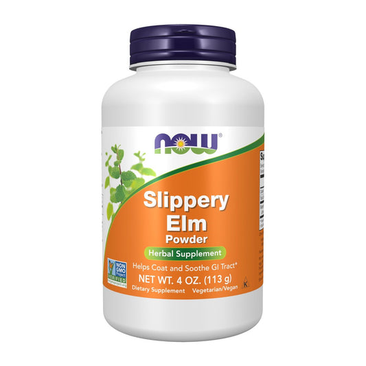 NOW Foods Slippery Elm Pulver (Ulmus rubra) – Nicht-GMO verifiziertes Kräuterergänzungsmittel, 113 g (4 Unzen)