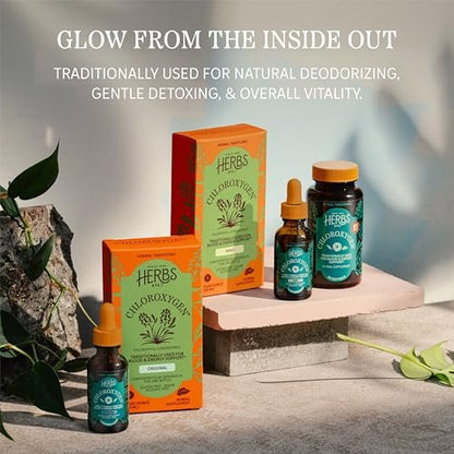 Herbs Etc. ChlorOxygen Chlorophyll Konzentrat Weichkapseln – Hochwirksames Chlorophyll für Entgiftung, Deodorisierung, Haut-, Darm- und Energieunterstützung – 60 Kapseln (60 Portionen)