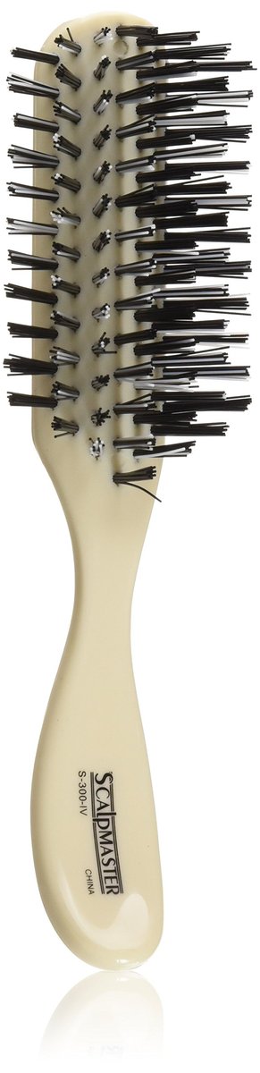 Scalpmaster Nylon-Bürsten Salon Konturbürste (S-300-IV) – Elfenbein