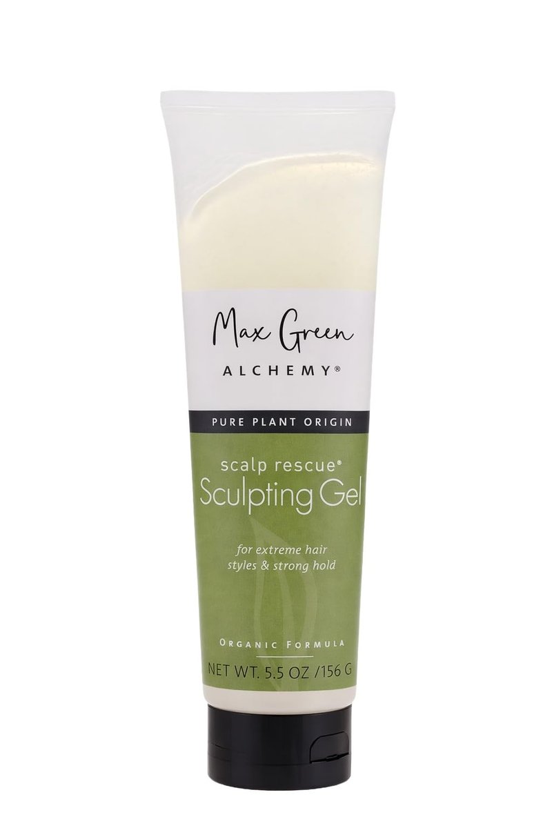 Max Green Alchemy MGA Vegan Sculpting Hair Gel Tube - Extremes Styling Gel für Männer & Frauen | Organische Formel für starken Halt & langanhaltende Kontrolle | Farbsicher | 155,9 g