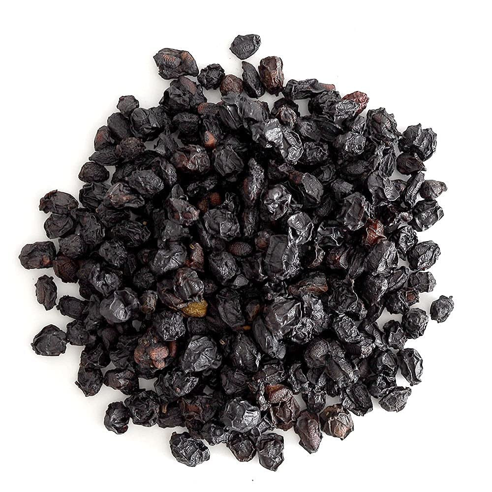 Frontier Co-op Getrocknete Holunderbeeren, Europäische Ganze - Non-GMO Holunderbeeren getrocknete Früchte für Pulver, Tee, Immununterstützung - Koscher | 16 Unzen (1er-Pack)