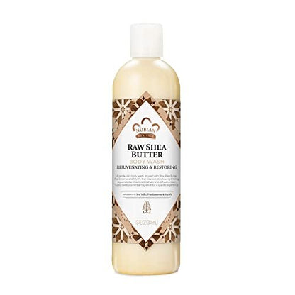 Nubian Heritage Duschgel mit Rohsheabutter für trockene Haut, parabenfrei, 390 ml