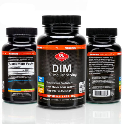 Olympian Labs DIM 150mg – DIM Diindolylmethan Kapseln für Hormonbalance, reine Haut, PCOS & Fitnessunterstützung – 30 Kapseln (30-Tage-Versorgung)
