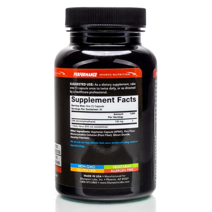 Olympian Labs DIM 150mg – DIM Diindolylmethan Kapseln für Hormonbalance, reine Haut, PCOS & Fitnessunterstützung – 30 Kapseln (30-Tage-Versorgung)