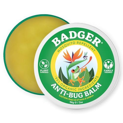 Badger Insektenschutzmittel Dose, Organischer Mückenschutz ohne DEET mit Citronella, Familienfreundlich, angenehmer Duft, einfach anzuwenden, 56 g Dose