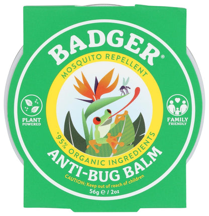 Badger Insektenschutzmittel Dose, Organischer Mückenschutz ohne DEET mit Citronella, Familienfreundlich, angenehmer Duft, einfach anzuwenden, 56 g Dose