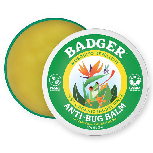 Badger Insektenschutzmittel Dose, Organischer Mückenschutz ohne DEET mit Citronella, Familienfreundlich, angenehmer Duft, einfach anzuwenden, 56 g Dose