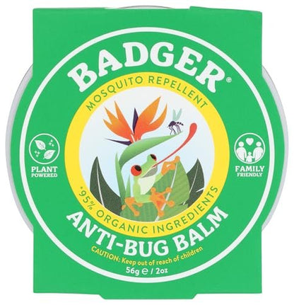 Badger Insektenschutzmittel Dose, Organischer Mückenschutz ohne DEET mit Citronella, Familienfreundlich, angenehmer Duft, einfach anzuwenden, 56 g Dose