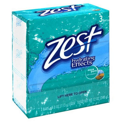 Zest 3er-Pack Aqua Pure Seife, 113 g pro Riegel