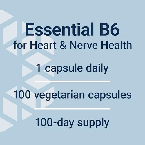 Life Extension Vitamin B6 250 mg – Hochdosiert für Herz, Nerven & Augen, 100 Kapseln