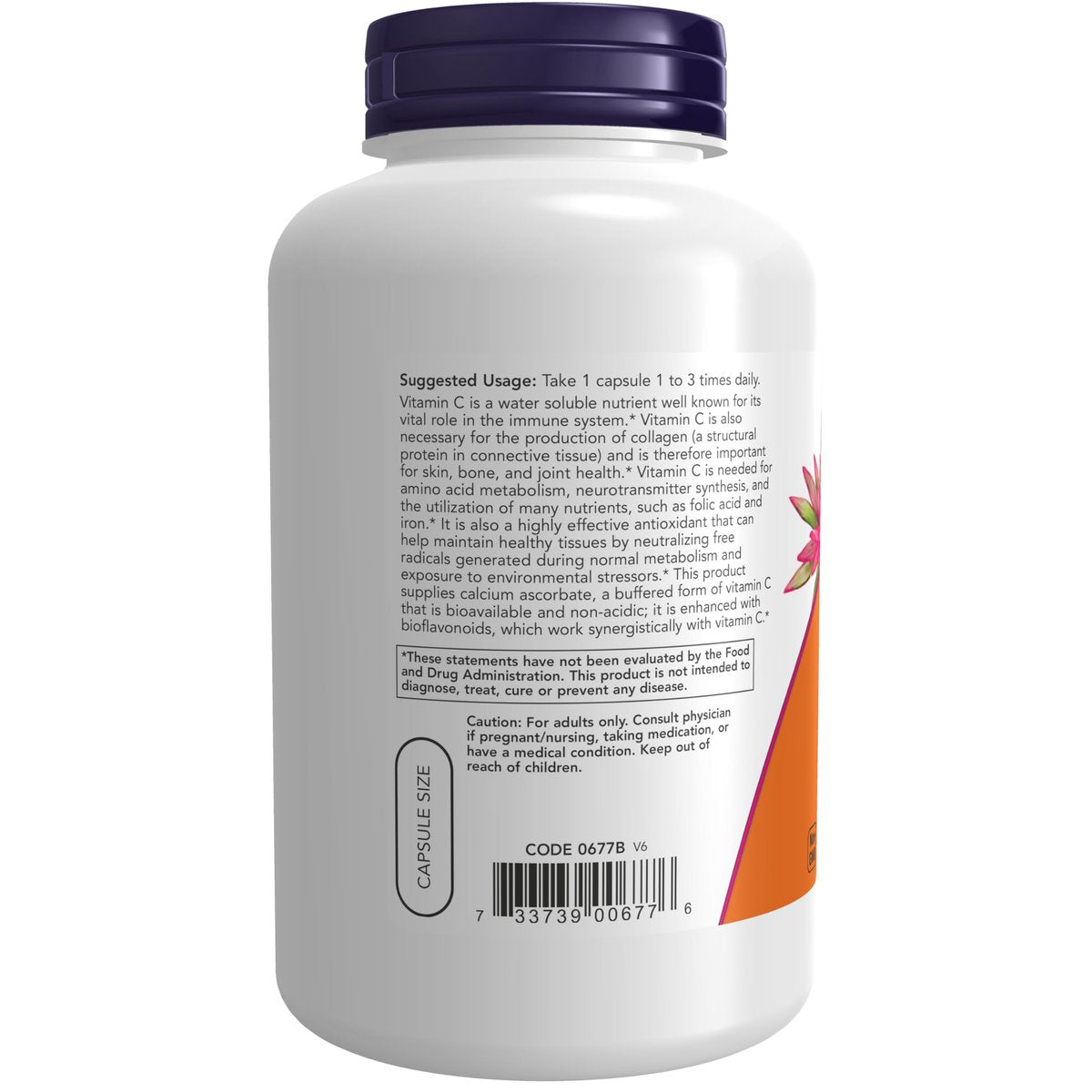 NOW Foods Vitamin C-500 Calciumascorbat, Antioxidativer Schutz*, 250 vegane Kapseln