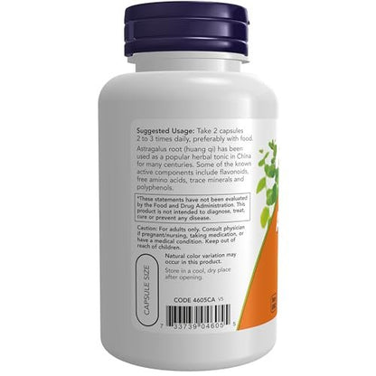 NOW Foods Astragalus 500 mg – 100 Kapseln zur Unterstützung des Immunsystems