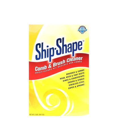 Ship-Shape Professional Comb- und Bürstenreiniger (2 Pfund) – Schwerer Haarbürsten-Reinigungspuder – Entfernt Haarfarbe, Öle und Haarspray-Rückstände – Sicher für Bürsten, Lockenwickler und Salonoberflächen