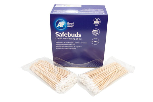 AF Safebuds - Reinigungsstäbchen aus Baumwolle - 10 x 100 wiederverschließbare Beutel, SBU000