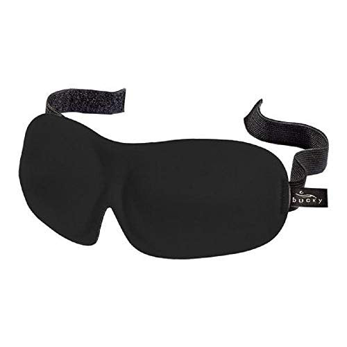 Bucky 40 Blinks Druckfreie Schlafmaske für Reise und Schlaf, Schwarz, Einheitsgröße