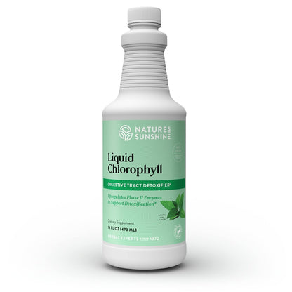 Nature's Sunshine Chlorophyll Flüssig – Immununterstützung, Entgiftung & Reinigung mit Pfefferminzöl, natürlicher Energie-Boost, innerliches Deodorant – 473 ml