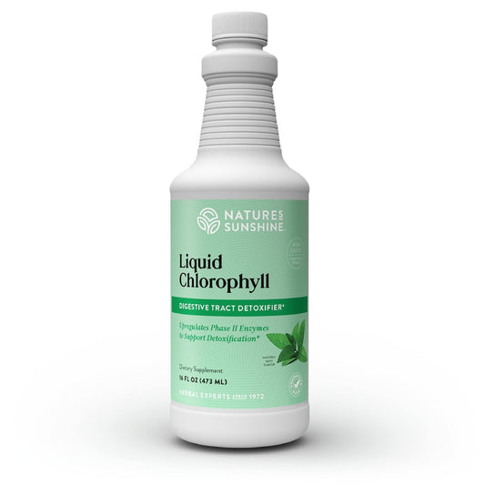 Nature's Sunshine Chlorophyll Flüssig – Immununterstützung, Entgiftung & Reinigung mit Pfefferminzöl, natürlicher Energie-Boost, innerliches Deodorant – 473 ml