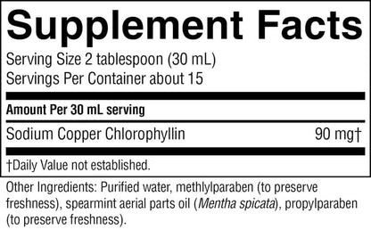 Nature's Sunshine Chlorophyll Flüssig – Immununterstützung, Entgiftung & Reinigung mit Pfefferminzöl, natürlicher Energie-Boost, innerliches Deodorant – 473 ml