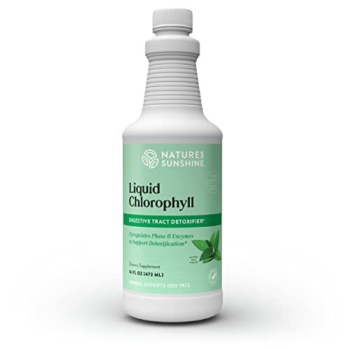 Nature's Sunshine Chlorophyll Flüssig – Immununterstützung, Entgiftung & Reinigung mit Pfefferminzöl, natürlicher Energie-Boost, innerliches Deodorant – 473 ml