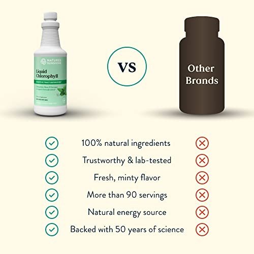 Nature's Sunshine Chlorophyll Flüssig – Immununterstützung, Entgiftung & Reinigung mit Pfefferminzöl, natürlicher Energie-Boost, innerliches Deodorant – 473 ml
