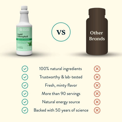 Nature's Sunshine Chlorophyll Flüssig – Immununterstützung, Entgiftung & Reinigung mit Pfefferminzöl, natürlicher Energie-Boost, innerliches Deodorant – 473 ml