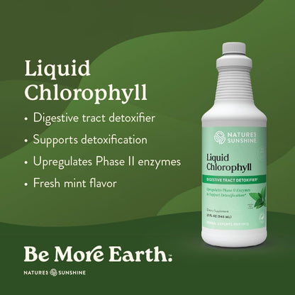 Nature's Sunshine Chlorophyll Flüssig – Immununterstützung, Entgiftung & Reinigung mit Pfefferminzöl, natürlicher Energie-Boost, innerliches Deodorant – 473 ml