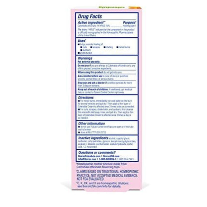 Boiron Calendula Creme für Erste Hilfe – bei leichten Verbrennungen, Schnittwunden, Schürfwunden, Insektenstichen und Sonnenbrand – 2,5 Unzen